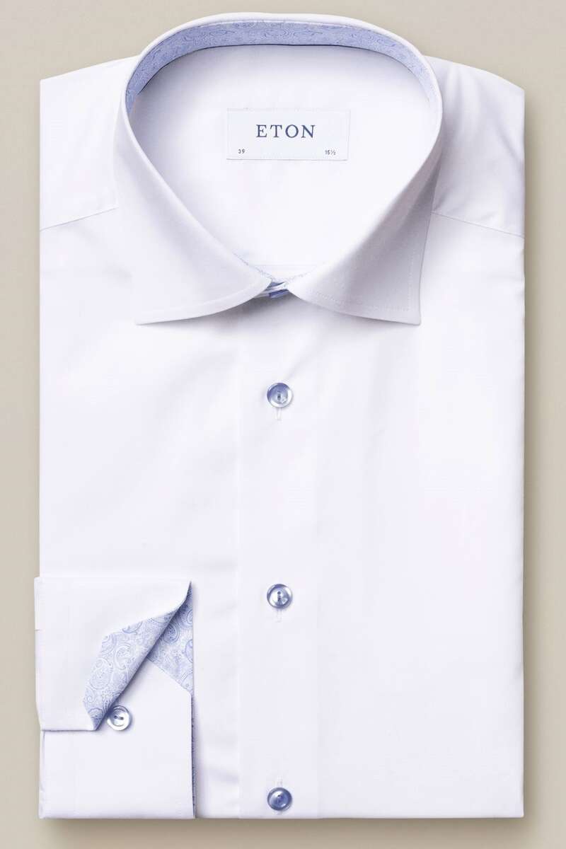 ETON Slim Fit Hemd weiss, Einfarbig 41 - L ETON Slim Fit Hemd weiss, Einfarbig 41 - L