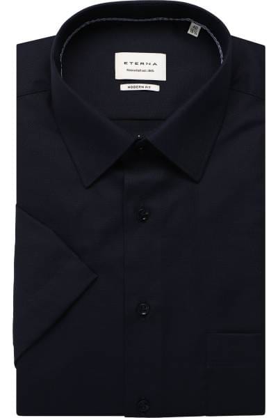 State Of Art Regular Fit Denim Overhemd Met All Over Print Donkerblauw Zilvergrijs 16795708