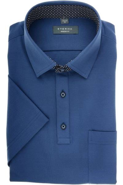 ETERNA Modern Fit Poloshirt rauchblau, Einfarbig