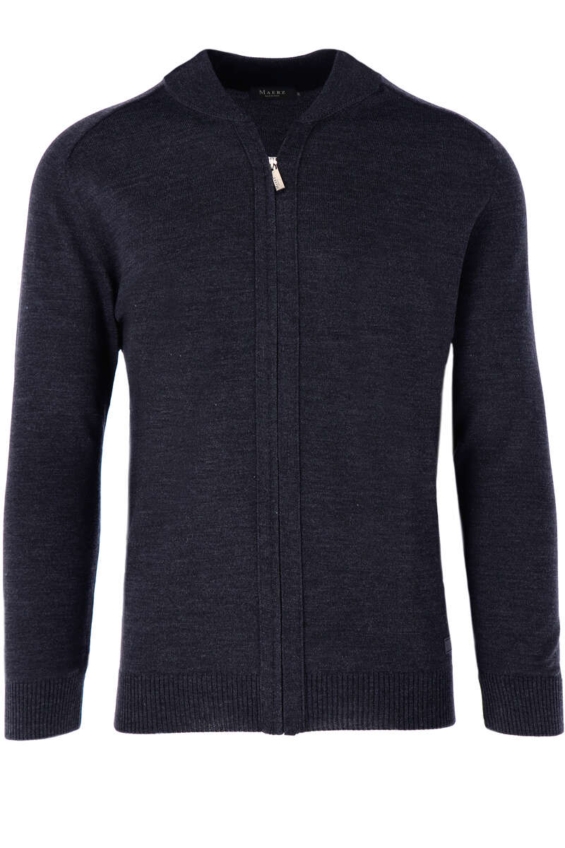 MAERZ Classic Fit Cardigan Zip navy, einfarbig 56 MAERZ Classic Fit Cardigan Zip navy, einfarbig 56