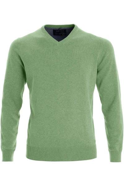 Marvelis Strickpullover V-Ausschnitt lindgrün, einfarbig