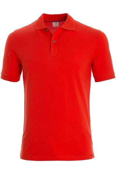 OLYMP Level Five Body Fit Poloshirt hellrot, Einfarbig