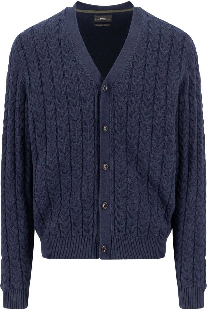 Fynch-Hatton - Troyer Zip Uni Color Superfine Cotton Knit