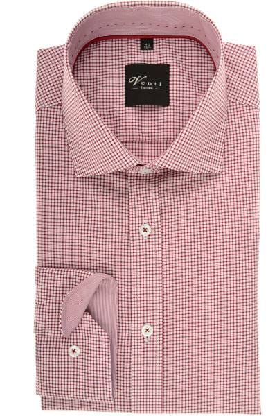 Venti Modern Fit Hemd rot/weiss, Kariert