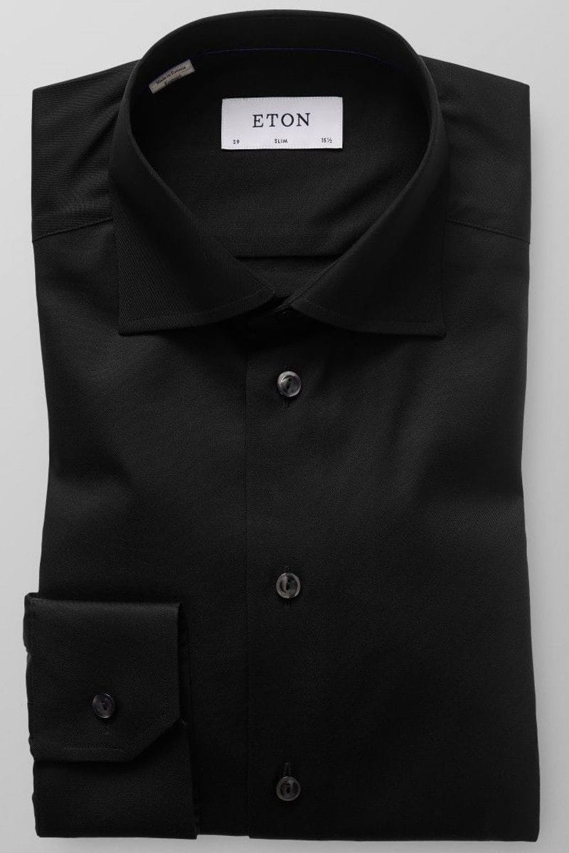 Eton Slim Fit shirt black, One Colour