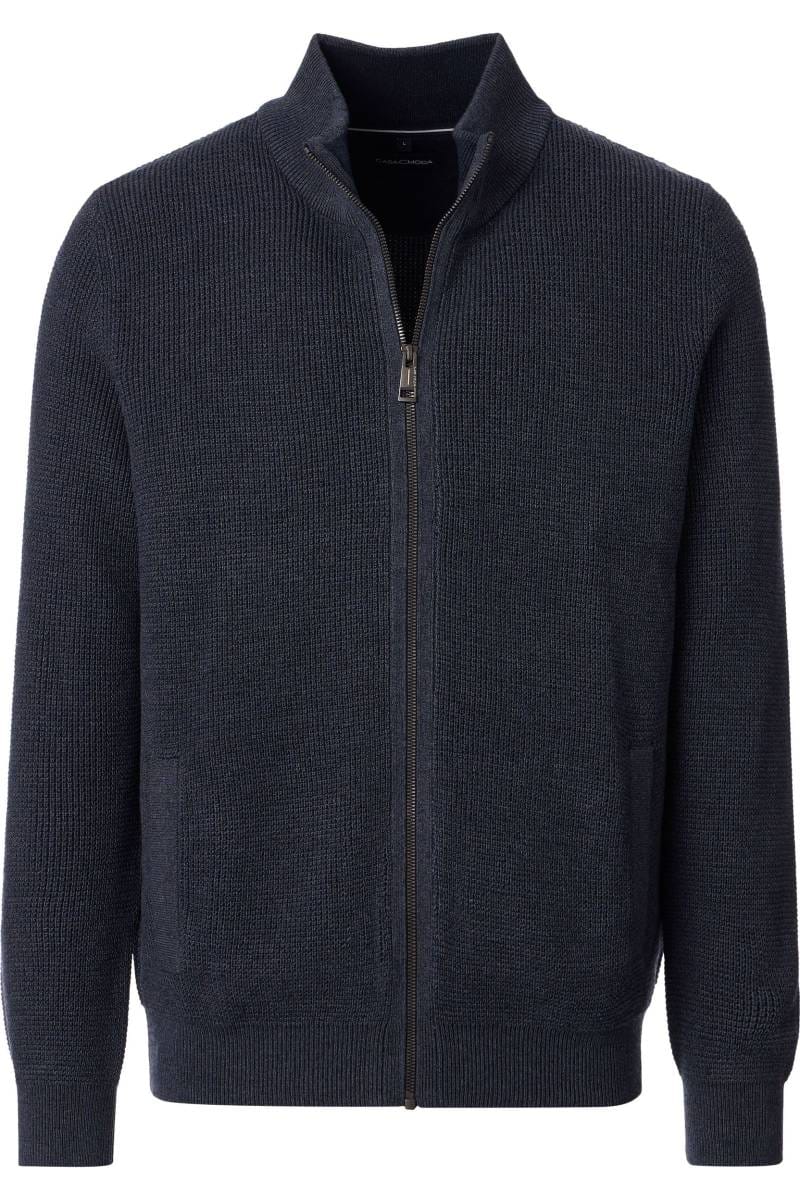 Casa Moda Regular Fit Strickjacke blau, Einfarbig