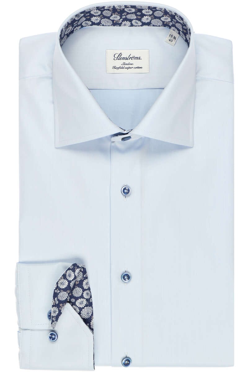 Stenströms Slimline Hemd hellblau, Einfarbig 41 - L Stenströms Slimline Hemd hellblau, Einfarbig 41 - L