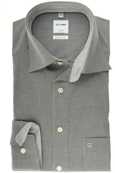 Olymp Luxor Comfort Fit Hemd schwarz/weiss, Kariert