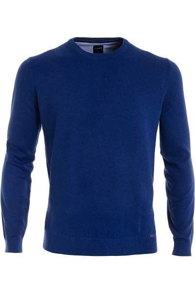 Olymp Strick - Rundhals - rauchblau