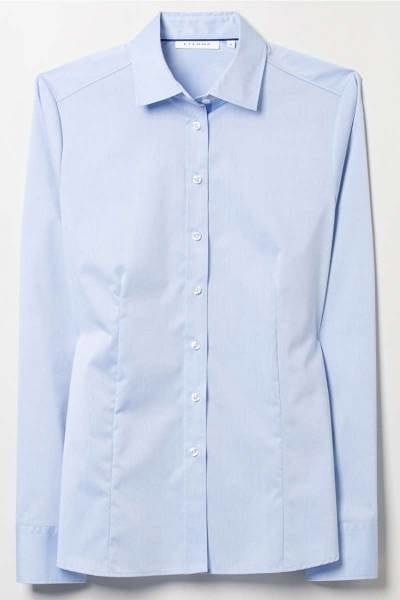 ETERNA Modern Classic Bluse hellblau, Einfarbig