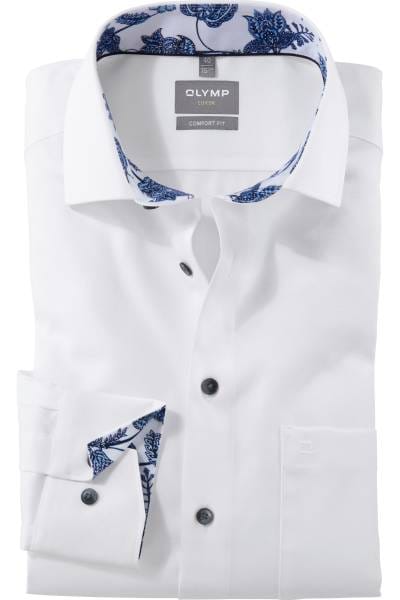 Olymp Uomo Camicia Business a Maniche Lunghe Comfort Fit,Marine 18,41