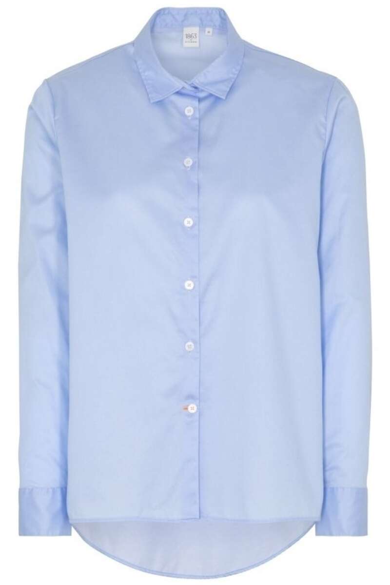 ETERNA 1863 Comfort Fit Bluse blau, Einfarbig 42
