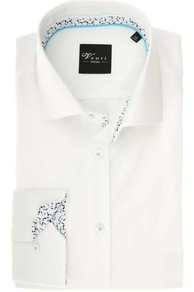 Venti Slim Fit Hemd weiss, Einfarbig