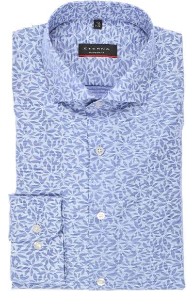 ETERNA Modern Fit Hemd blau/weiss, Gemustert