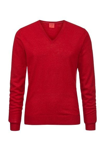 Olymp Strickpullover Level 5 Five Body Fit - ziegelrot
