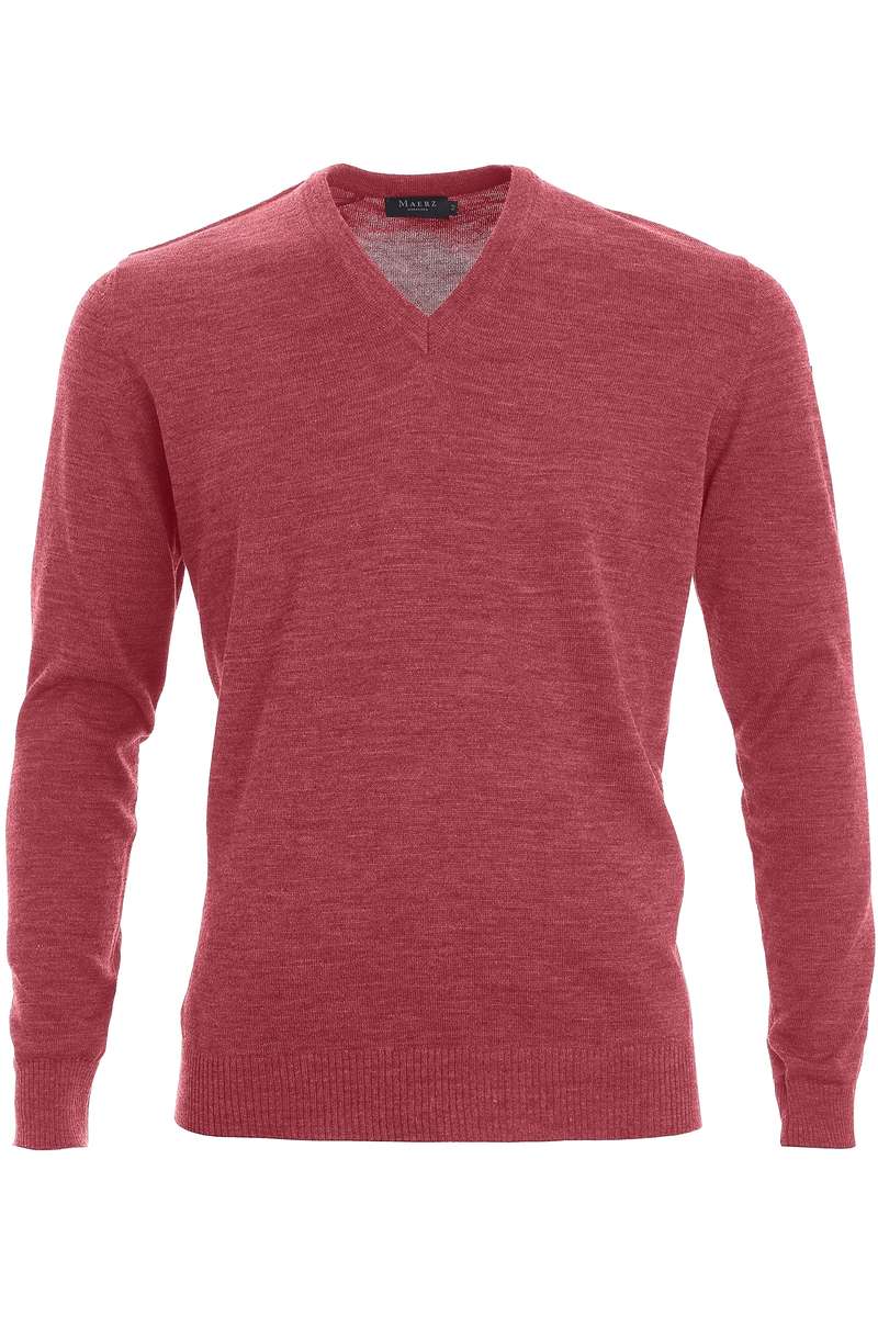 MAERZ Strickpullover Classic Fit V-Ausschnitt pflaume, einfarbig 52 MAERZ Strickpullover Classic Fit V-Ausschnitt pflaume, einfarbig 52