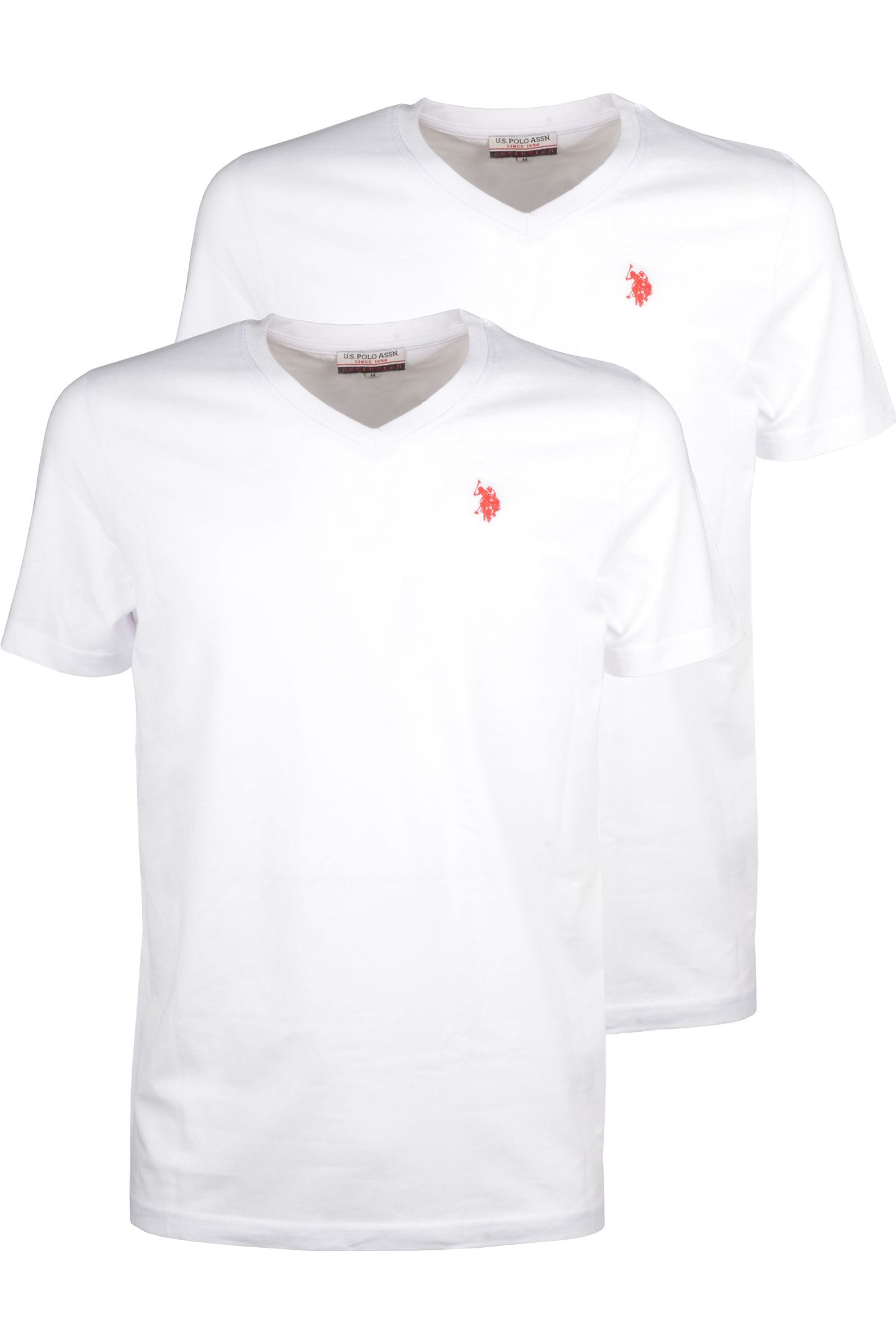 Polo Classic Fit t-shirt v-neck double pack white, One