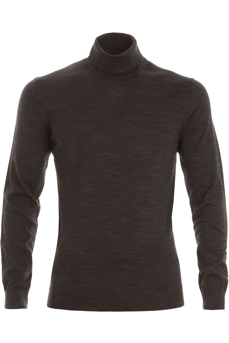 MAERZ Rollkragenpullover Modern Fit dunkelbraun, einfarbig MAERZ Rollkragenpullover Modern Fit dunkelbraun, einfarbig