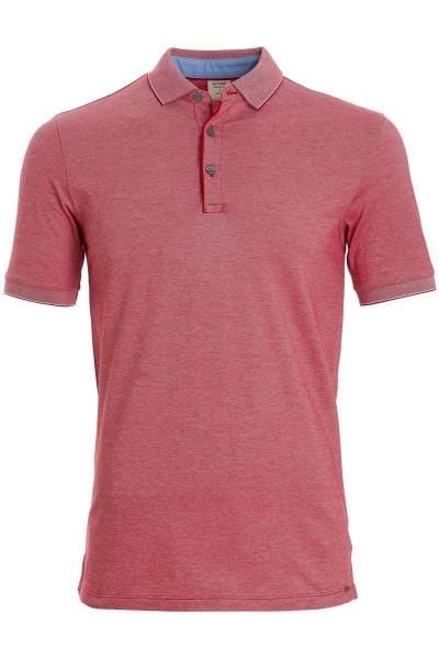 OLYMP Level Five Body Fit Poloshirt rot, Einfarbig