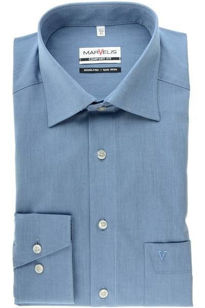 Marvelis Hemd - Comfort Fit - hellgrau , Einfarbig