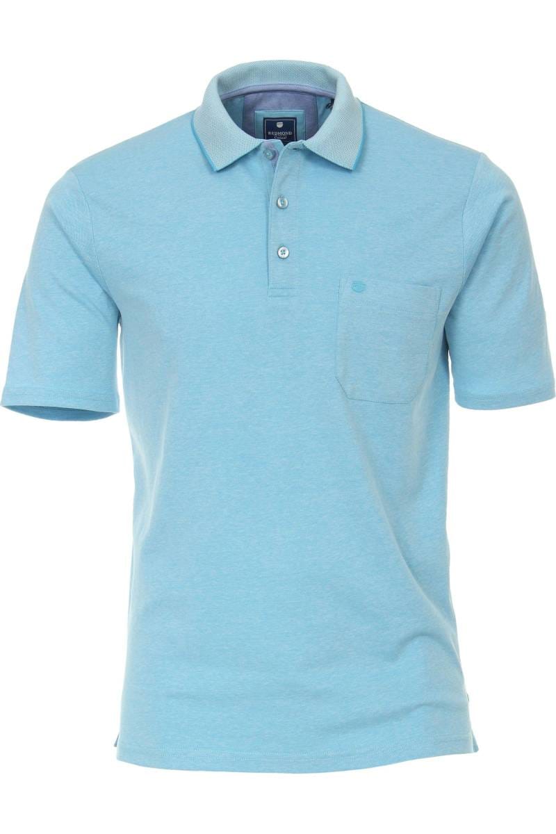 Redmond Casual Regular Fit Poloshirt blau, Einfarbig