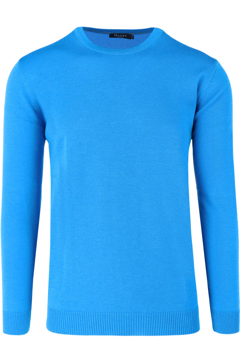 MAERZ Modern Fit Pullover Rundhals royal, einfarbig 48 MAERZ Modern Fit Pullover Rundhals royal, einfarbig 48