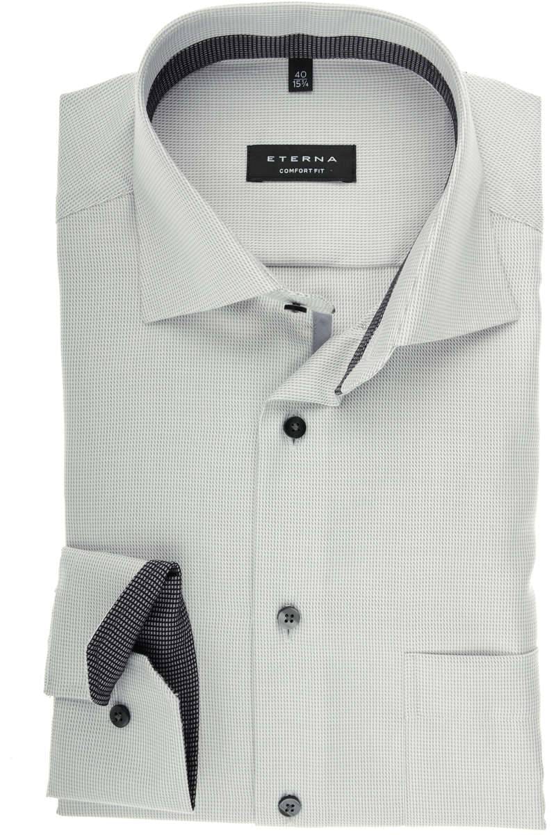 ETERNA Comfort Fit Hemd grau, Strukturiert