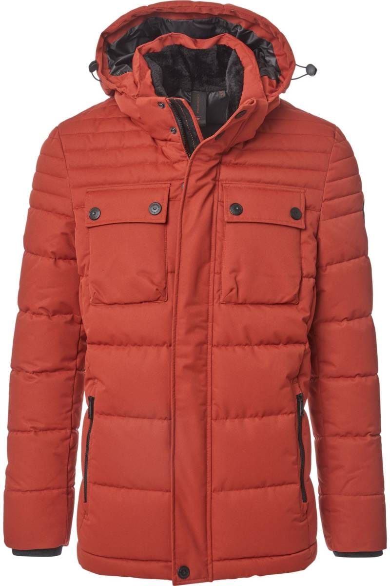 Casa Moda Regular Fit Jacke Kapuze orange, Einfarbig