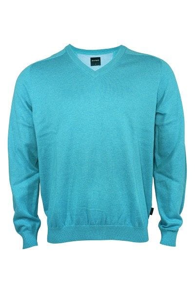 Olymp Strick - V-Ausschnitt Pullover - helltürkis