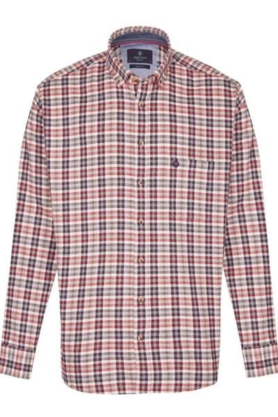 Hatico Regular Fit Hemd bordeaux, Kariert