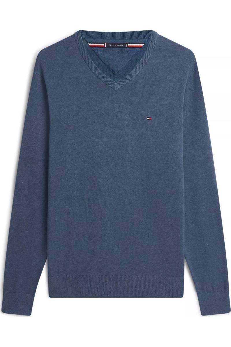 Crew Neck Hilfiger Pullover Bunt V Neck Wollpullover Tommy