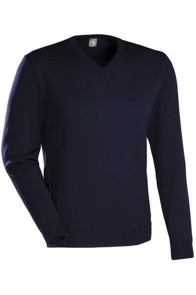 Jacques Britt Strick - V-Ausschnitt Pullover - marine