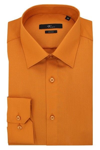 Venti Hemd - Modern Fit - ocker, Einfarbig