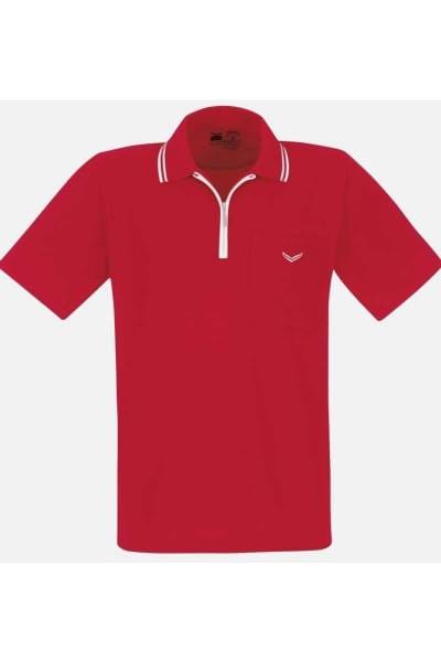 TRIGEMA Comfort Fit Poloshirt rot, Einfarbig