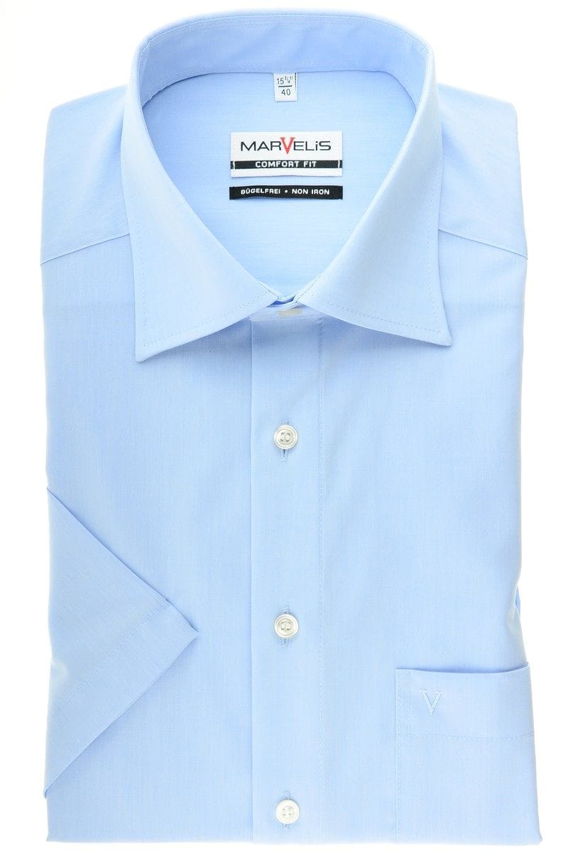 Marvelis Hemd - Comfort Fit - hellblau , Einfarbig 41 - L Marvelis Hemd - Comfort Fit - hellblau , Einfarbig 41 - L