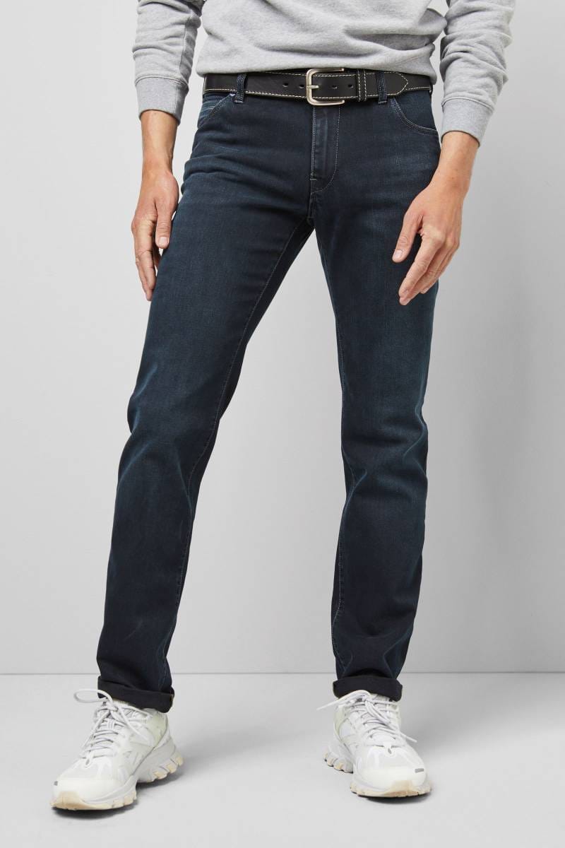 Meyer M5 Regular Fit Vijf-zak Jeans blauw-grijs