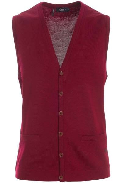 MAERZ Weste Classic Fit bordeaux, einfarbig