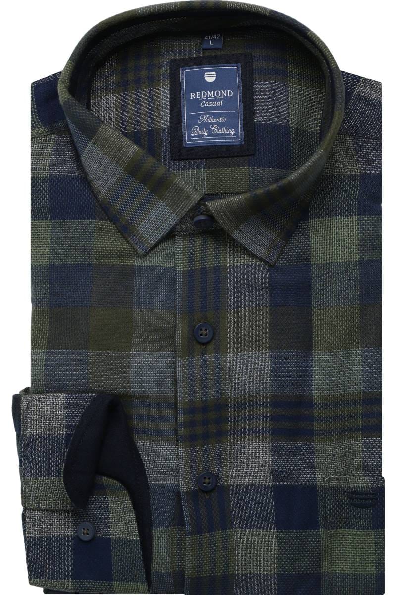 Redmond Casual Comfort Fit flannel shirt green, Chequered | Businesshemden.com Redmond Casual Comfort Fit flannel shirt green, Chequered | Businesshemden.com