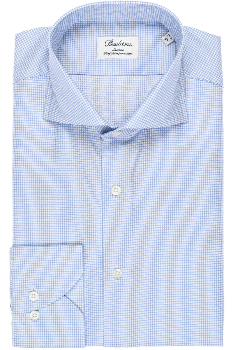 Stenströms Slimline Hemd blau/weiss, Kariert 43 - XL Stenströms Slimline Hemd blau/weiss, Kariert 43 - XL