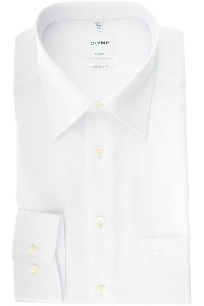 Olymp Luxor Comfort Fit Hemd weiss, Einfarbig