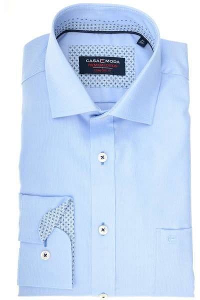 Casa Moda Comfort Fit Hemd hellblau, Strukturiert