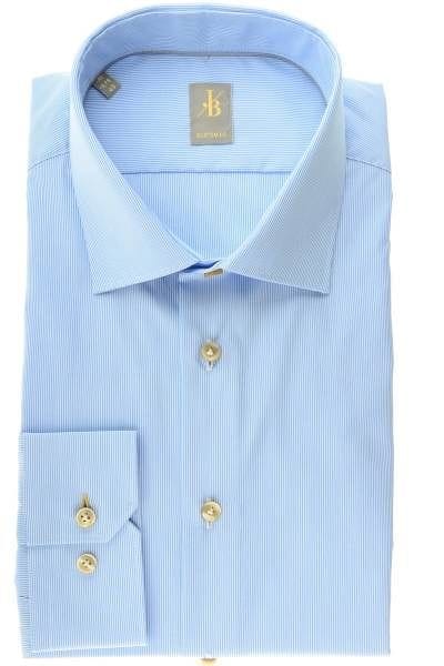 Jacques Britt Hemd - Custom Fit - blau/weiss, Feinstreifen