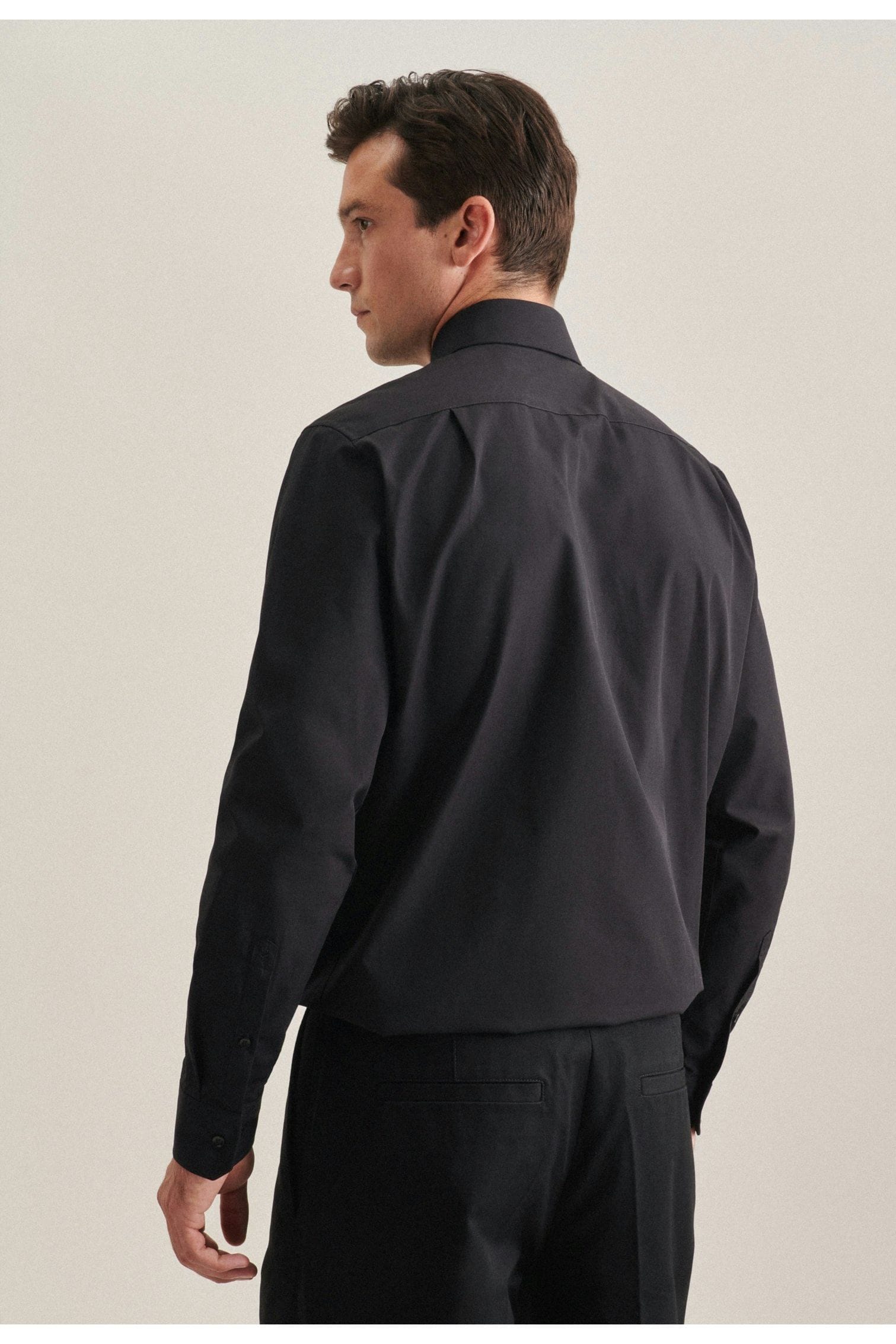 Seidensticker Regular Fit shirt black, One Colour | Businesshemden.com