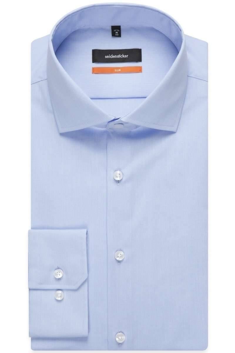 Seidensticker Hemd - Slim Fit - hellblau, Einfarbig