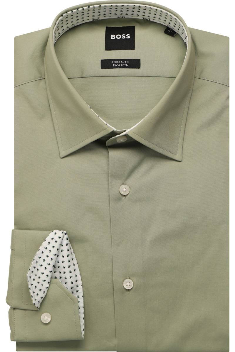 BOSS Regular Fit H-JOE shirt green, One Colour | Hemden.de