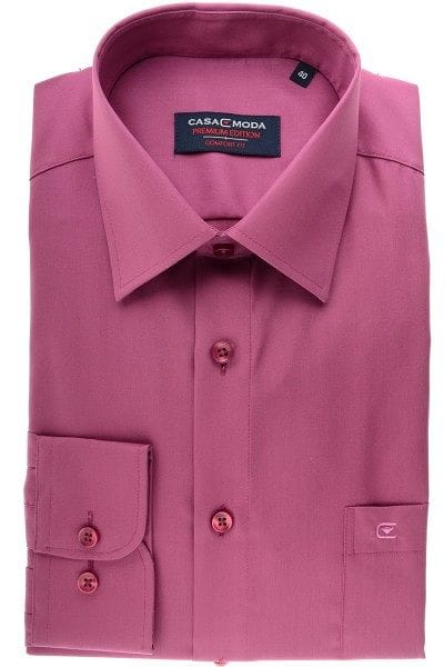 Casa Moda Hemd - Comfort Fit - brombeer, Einfarbig