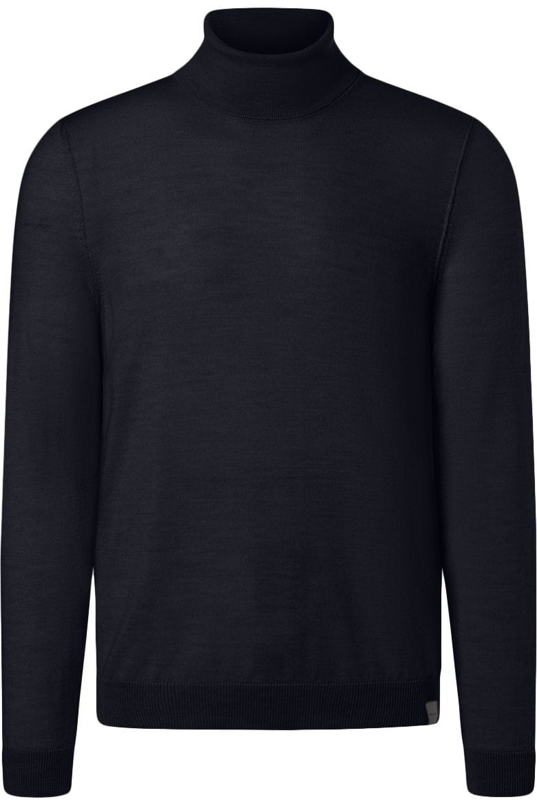 MAERZ Modern Fit Rollkragenpullover dunkelblau, Einfarbig 56