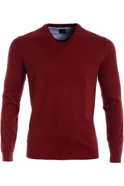 Olymp Strickpullover V-Ausschnitt Pullover - bordeaux