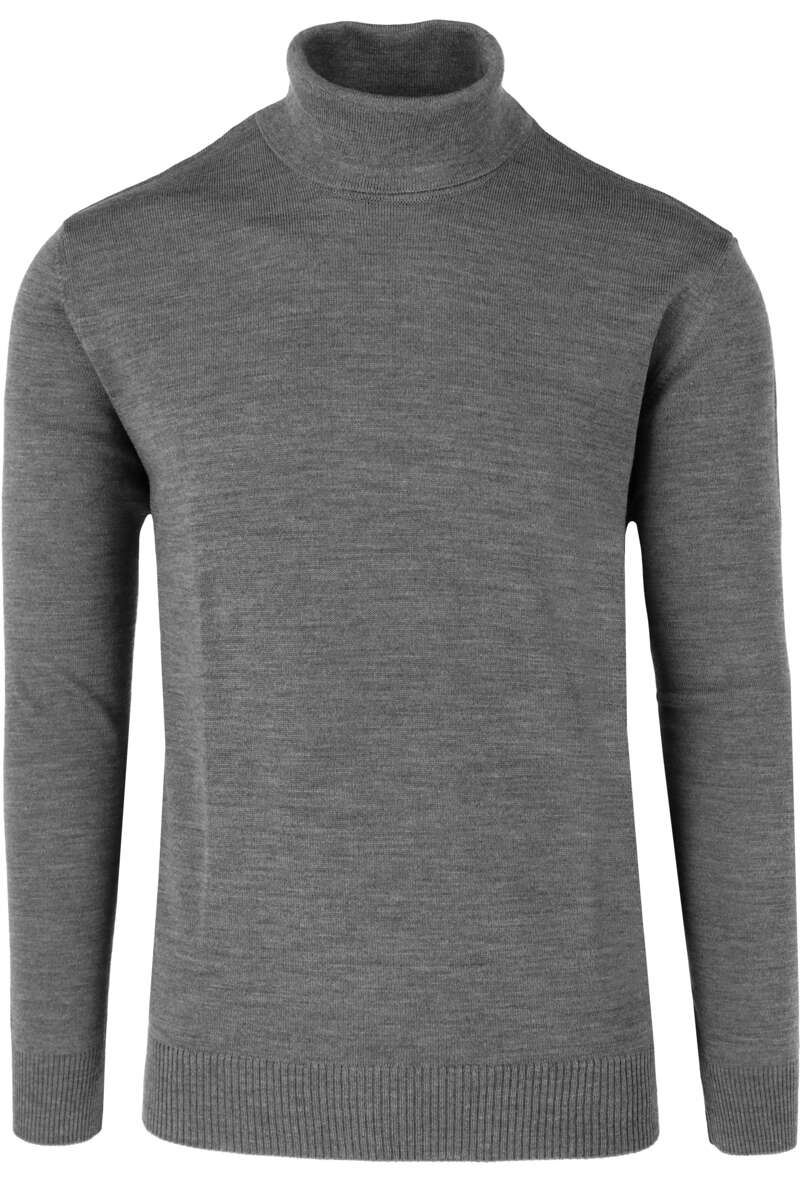 Maerz Classic Fit Rollkragenpullover Stehkragen hellgrau, einfarbig 58 Maerz Classic Fit Rollkragenpullover Stehkragen hellgrau, einfarbig 58
