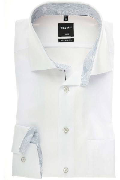 OLYMP Luxor Modern Fit Hemd weiss, Einfarbig